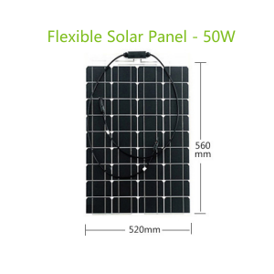 Flexible Solar Panel 50W Mono Crystalline Thin Film Solar Panel